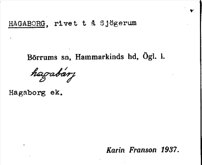 Bild på arkivkortet för arkivposten Hagaborg