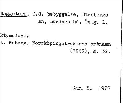 Bild på arkivkortet för arkivposten Baggetorp