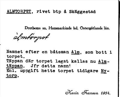 Bild på arkivkortet för arkivposten Almtorpet