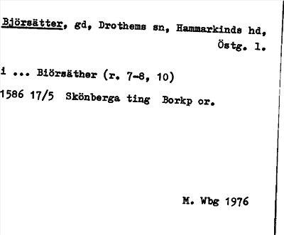 Bild på arkivkortet för arkivposten Björsätter