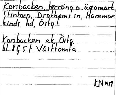 Bild på arkivkortet för arkivposten Korsbacken