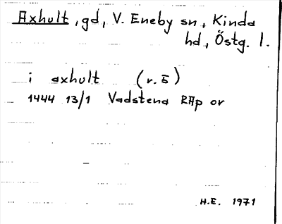Bild på arkivkortet för arkivposten Axhult