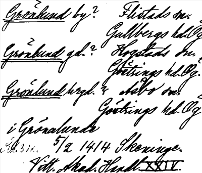 Bild på arkivkortet för arkivposten Grönlund