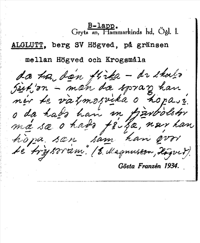 Bild på arkivkortet för arkivposten Alglutt