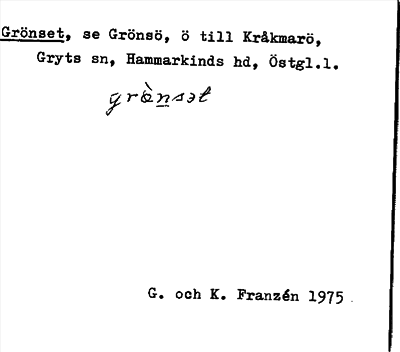 Bild på arkivkortet för arkivposten Grönset