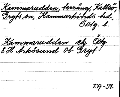 Bild på arkivkortet för arkivposten Kammarudden