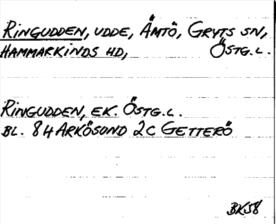 Bild på arkivkortet för arkivposten Ringudden