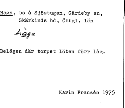 Bild på arkivkortet för arkivposten Haga