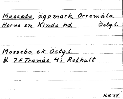 Bild på arkivkortet för arkivposten Mossebo