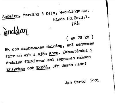 Bild på arkivkortet för arkivposten Andalen