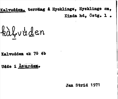 Bild på arkivkortet för arkivposten Kalvudden
