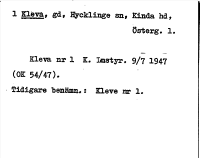 Bild på arkivkortet för arkivposten Kleva