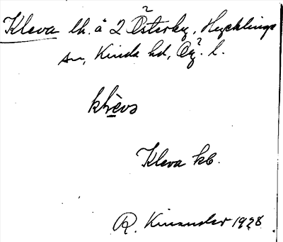 Bild på arkivkortet för arkivposten Kleva