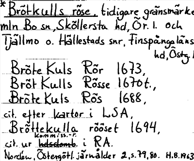 Bild på arkivkortet för arkivposten *Brötkulls röse