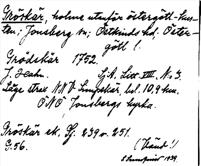 Bild på arkivkortet för arkivposten Gröskär