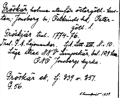 Bild på arkivkortet för arkivposten Gröskär