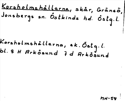 Bild på arkivkortet för arkivposten Korsholmshällarna