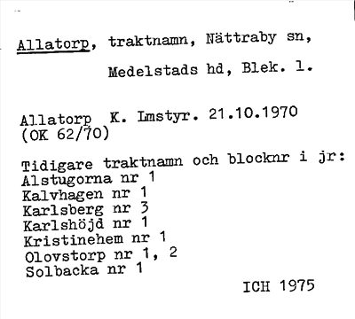 Bild på arkivkortet för arkivposten Allatorp