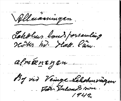 Bild på arkivkortet för arkivposten Allmänningen