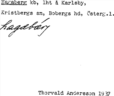 Bild på arkivkortet för arkivposten Hagaberg