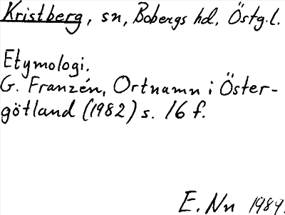 Bild på arkivkortet för arkivposten Kristberg