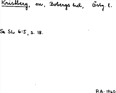 Bild på arkivkortet för arkivposten Kristberg