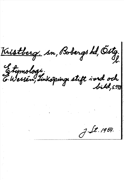 Bild på arkivkortet för arkivposten Kristberg