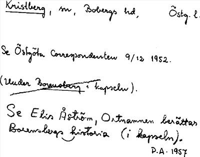 Bild på arkivkortet för arkivposten Kristberg