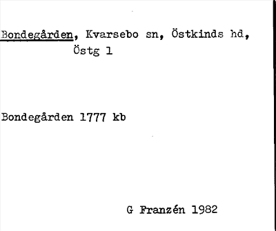 Bild på arkivkortet för arkivposten Bondegården