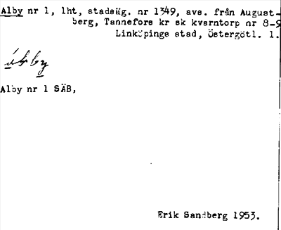 Bild på arkivkortet för arkivposten Alby