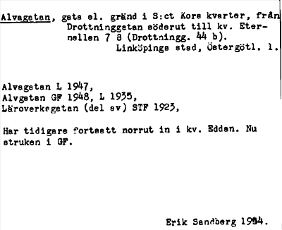 Bild på arkivkortet för arkivposten Alvagatan