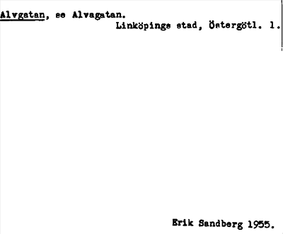 Bild på arkivkortet för arkivposten Alvgatan, se Alvagatan