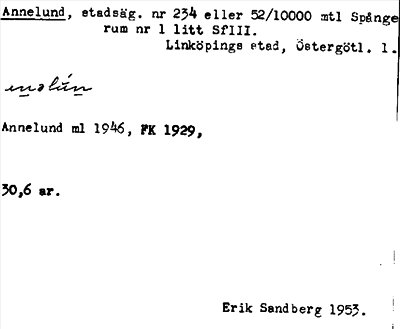 Bild på arkivkortet för arkivposten Annelund