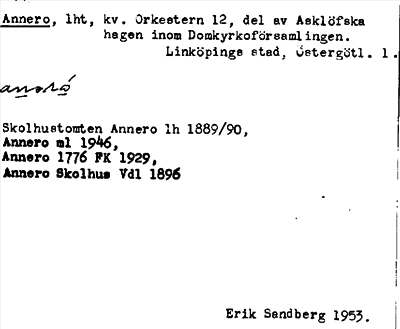 Bild på arkivkortet för arkivposten Annero