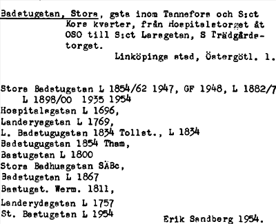Bild på arkivkortet för arkivposten Badstugatan, Stora