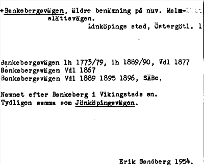 Bild på arkivkortet för arkivposten +Bankebergsvägen