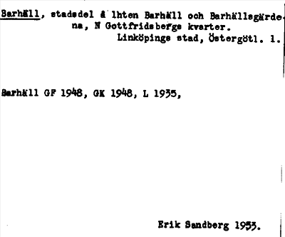 Bild på arkivkortet för arkivposten Barhäll