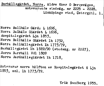 Bild på arkivkortet för arkivposten Barhällsgärdet, Norra