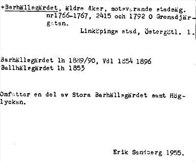 Bild på arkivkortet för arkivposten +Barhällsgärdet