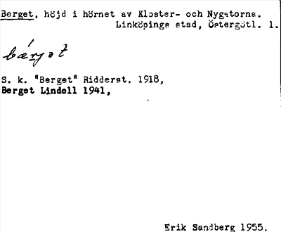 Bild på arkivkortet för arkivposten Berget