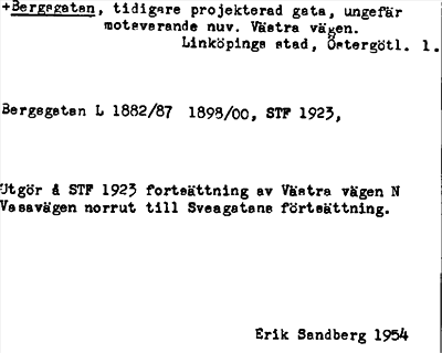 Bild på arkivkortet för arkivposten +Bergsgatan