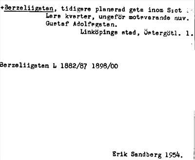 Bild på arkivkortet för arkivposten +Berzeliigatan