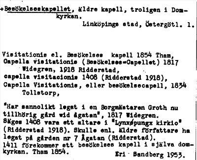 Bild på arkivkortet för arkivposten +Besökelsekapellet