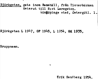 Bild på arkivkortet för arkivposten Björkgatan