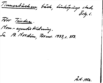 Bild på arkivkortet för arkivposten Tinnerbäcken, Förr Tindra