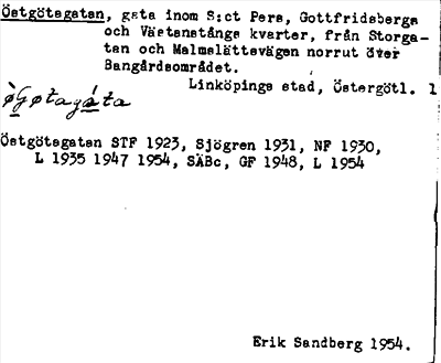 Bild på arkivkortet för arkivposten Östgötagatan