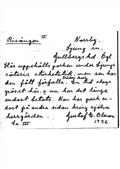 Bild på arkivkortet för arkivposten Risängen