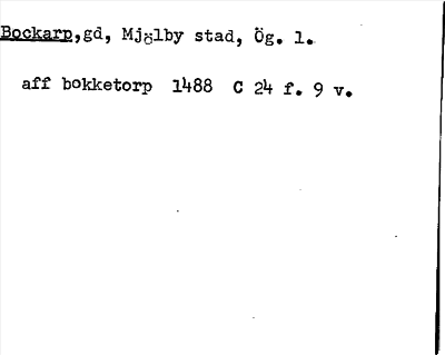 Bild på arkivkortet för arkivposten Bockarp