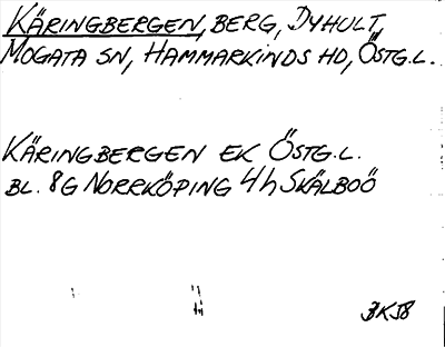 Bild på arkivkortet för arkivposten Käringberge
