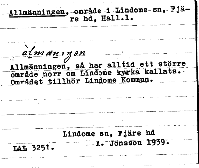 Bild på arkivkortet för arkivposten Allmänningen